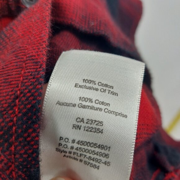 Aritzia Wilfred Free Veronica Buffalo Check Red Black Flannel Cotton dress XS - Picture 6 of 7